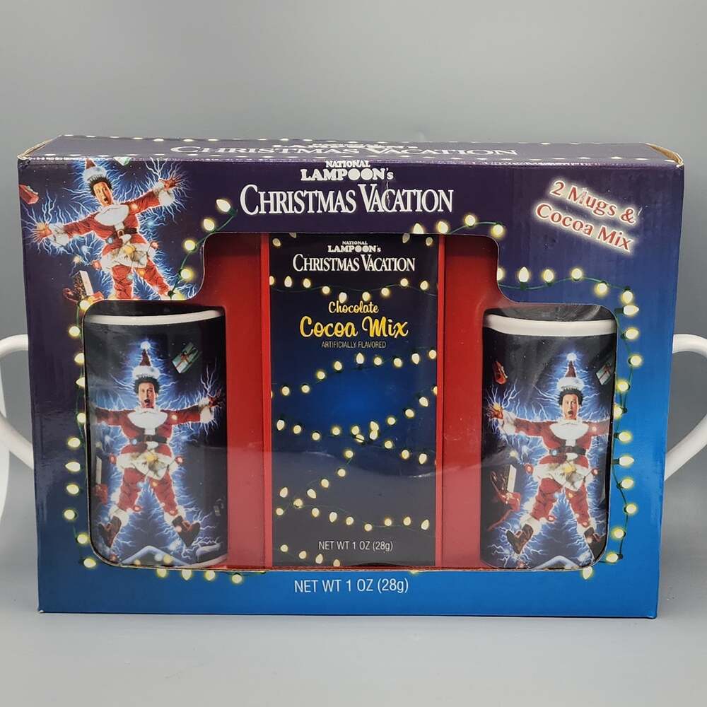National Lampoons Christmas Vacation Coffee Mugs Set of 2 in the Box Classic